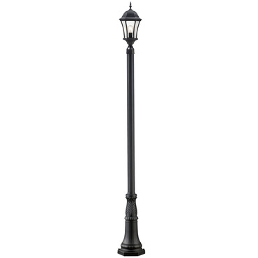 Wakefield Outdoor Post Light with Round Post/Decorative Base