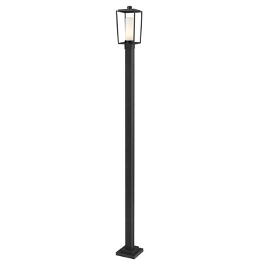 Sheridan Outdoor Post Light with Square Post/Stepped Base | Z-Lite at Lightology Sheridan Outdoor Post Light with Square Post/Stepped Base