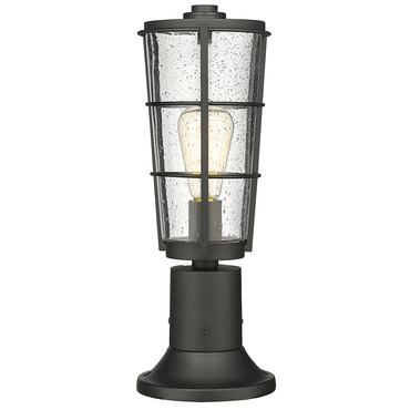Helix Outdoor Pier Light with Simple Round Base | Z-Lite at Lightology Helix Outdoor Pier Light with Simple Round Base