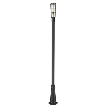 Helix Outdoor Post Light with Round Post/Hexagon Base
