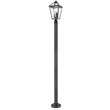 Talbot Outdoor Post Light with Round Post/Stepped Base