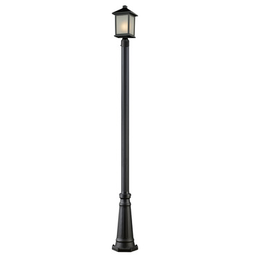 Holbrook Outdoor Post Light with Round Post/Hexagon Base | Z-Lite at Lightology Holbrook Outdoor Post Light with Round Post/Hexagon Base