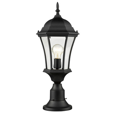 Wakefield Outdoor Pier Light with Simple Round Base | Z-Lite at Lightology Wakefield Outdoor Pier Light with Simple Round Base