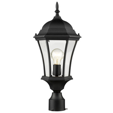 Wakefield Outdoor Post Light with Round Fitter | Z-Lite at Lightology Wakefield Outdoor Post Light with Round Fitter