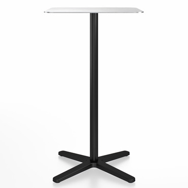2 Inch X Base Bar Square Table | Emeco at Lightology 2 Inch X Base Bar Square Table