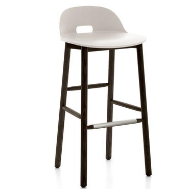 Alfi Low Back Bar/ Counter Stool | Emeco at Lightology Alfi Low Back Bar/ Counter Stool
