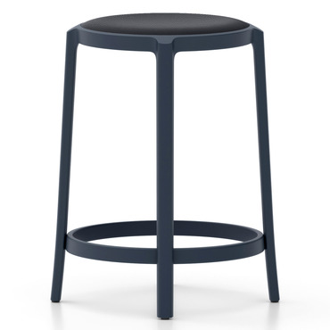 On & On Upholstered Bar/ Counter Stool | Emeco at Lightology On & On Upholstered Bar/ Counter Stool