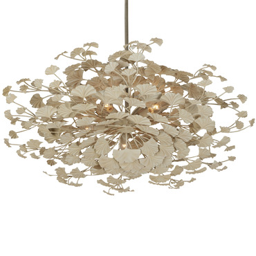 Maidenhair Convertible Chandelier | Currey and Company at Lightology Maidenhair Convertible Chandelier