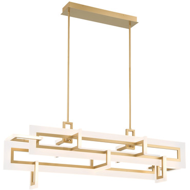 Inizio Double Linear Chandelier | Eurofase at Lightology Inizio Double Linear Chandelier