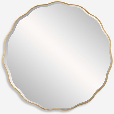 Aneta Round Scalloped Mirror