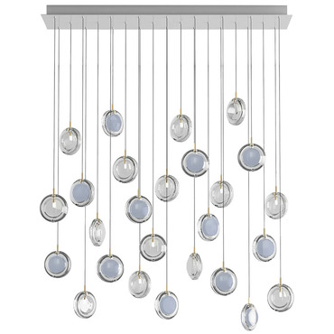 Lens Linear Multi Light Chandelier | Bomma at Lightology Lens Linear Multi Light Chandelier