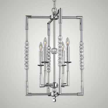 Magro Box Chandelier | American Brass & Crystal at Lightology Magro Box Chandelier