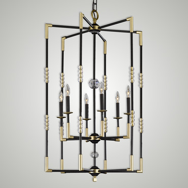 Magro Chandelier | American Brass & Crystal at Lightology Magro Chandelier