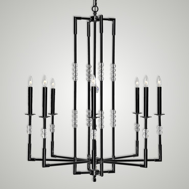 Magro 8 Light Outer Chandelier | American Brass & Crystal at Lightology Magro 8 Light Outer Chandelier