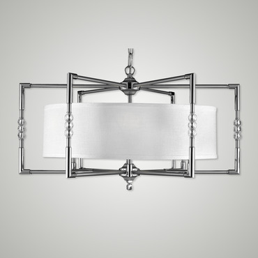 Magro Shade Chandelier | American Brass & Crystal at Lightology Magro Shade Chandelier