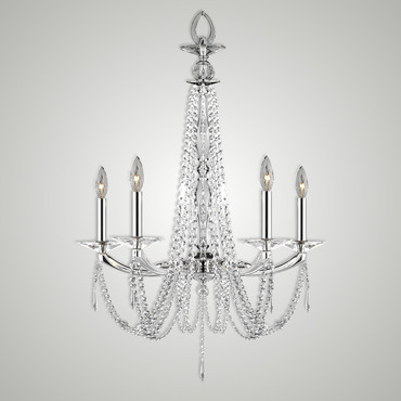 Kensington Swag Chandelier | American Brass & Crystal at Lightology Kensington Swag Chandelier