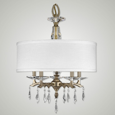 Kaya Shade Chandelier | American Brass & Crystal at Lightology Kaya Shade Chandelier