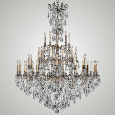 Elise Large Chandelier | American Brass & Crystal at Lightology Elise Large Chandelier