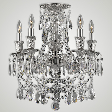 Finisterra Ceiling Light | American Brass & Crystal at Lightology Finisterra Ceiling Light