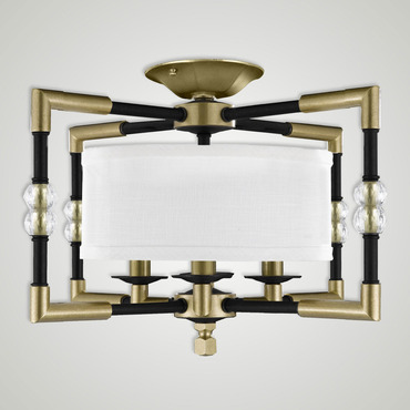 Magro Ceiling Light | American Brass & Crystal at Lightology Magro Ceiling Light