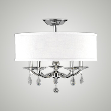 Kensington Shade Drop Ceiling Light | American Brass & Crystal at Lightology Kensington Shade Drop Ceiling Light