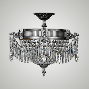 Valencia Ceiling Light | American Brass & Crystal at Lightology Valencia Ceiling Light