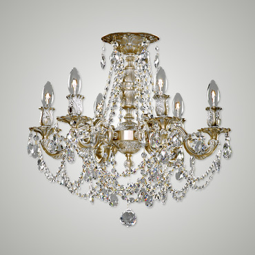 Biella Ceiling Light | American Brass & Crystal at Lightology Biella Ceiling Light