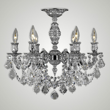 Rosetta Ceiling Light | American Brass & Crystal at Lightology Rosetta Ceiling Light