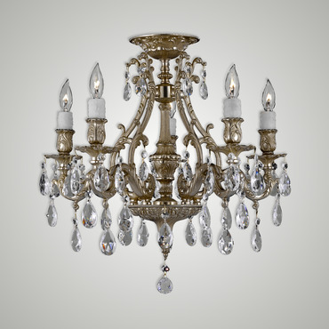Chateau Ceiling Light | American Brass & Crystal at Lightology Chateau Ceiling Light