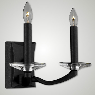 Kensington Double Wall Sconce | American Brass & Crystal at Lightology Kensington Double Wall Sconce