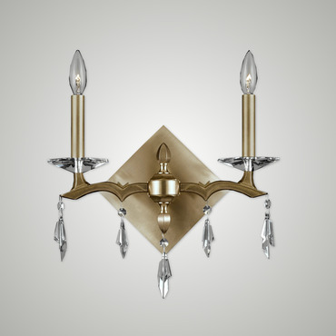 Kaya Wall Sconce | American Brass & Crystal at Lightology Kaya Wall Sconce