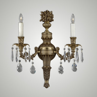 Finisterra Wall Sconce | American Brass & Crystal at Lightology Finisterra Wall Sconce