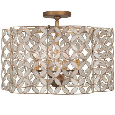 Maurelle Semi Flush Ceiling Light | Kalco at Lightology Maurelle Semi Flush Ceiling Light