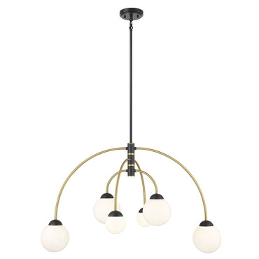 Arc Globe Chandelier | Meridian Lighting at Lightology Arc Globe Chandelier
