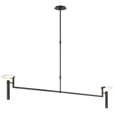 Melange Floating Disc Linear Chandelier | Visual Comfort Signature at Lightology Melange Floating Disc Linear Chandelier
