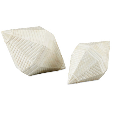 Pavi Prism Sculpture Set of 2 | Currey & Company at Lightology Pavi Prism Sculpture Set of 2