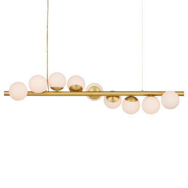 Barcarolle Linear Chandelier | Currey & Company at Lightology Barcarolle Linear Chandelier
