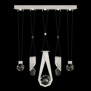 Aria Slab/Round/Drop Linear Multi Light Pendant | Fine Art Handcrafted Lighting at Lightology Aria Slab/Round/Drop Linear Multi Light Pendant