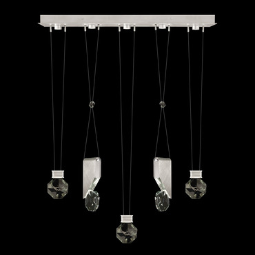 Aria Slab/Drop Linear Multi Light Pendant | Fine Art Handcrafted Lighting at Lightology Aria Slab/Drop Linear Multi Light Pendant