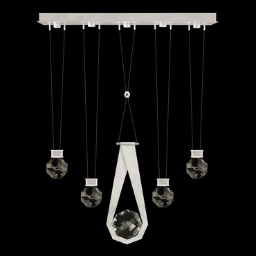 Aria Round/Drop Linear Multi Light Pendant | Fine Art Handcrafted Lighting at Lightology Aria Round/Drop Linear Multi Light Pendant