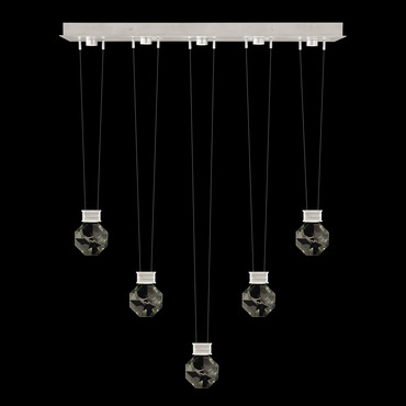 Aria Drop Linear Multi Light Pendant | Fine Art Handcrafted Lighting at Lightology Aria Drop Linear Multi Light Pendant