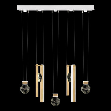 Aria Bar/Drop Linear Multi Light Pendant | Fine Art Handcrafted Lighting at Lightology Aria Bar/Drop Linear Multi Light Pendant