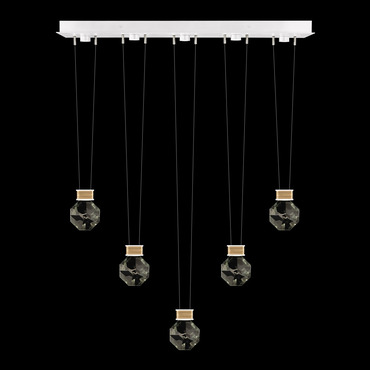 Aria Drop Linear Multi Light Pendant | Fine Art Handcrafted Lighting at Lightology Aria Drop Linear Multi Light Pendant