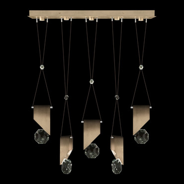 Aria Slab Linear Multi Light Pendant | Fine Art Handcrafted Lighting at Lightology Aria Slab Linear Multi Light Pendant
