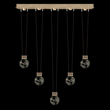 Aria Drop Linear Multi Light Pendant | Fine Art Handcrafted Lighting at Lightology Aria Drop Linear Multi Light Pendant