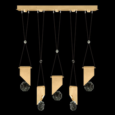 Aria Slab Linear Multi Light Pendant | Fine Art Handcrafted Lighting at Lightology Aria Slab Linear Multi Light Pendant
