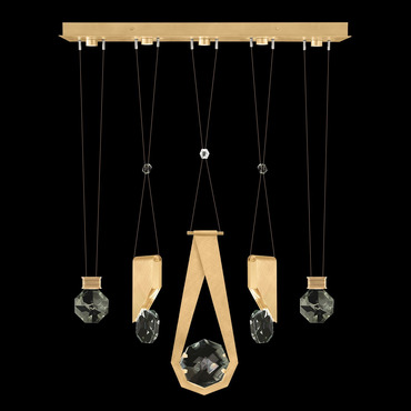 Aria Slab/Round/Drop Linear Multi Light Pendant | Fine Art Handcrafted Lighting at Lightology Aria Slab/Round/Drop Linear Multi Light Pendant