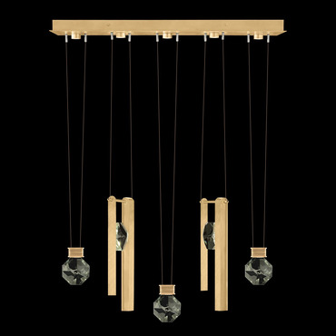 Aria Bar/Drop Linear Multi Light Pendant | Fine Art Handcrafted Lighting at Lightology Aria Bar/Drop Linear Multi Light Pendant