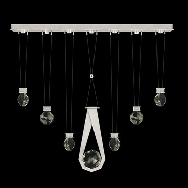 Aria 7 Round/Drop Linear Multi Light Pendant | Fine Art Handcrafted Lighting at Lightology Aria 7 Round/Drop Linear Multi Light Pendant