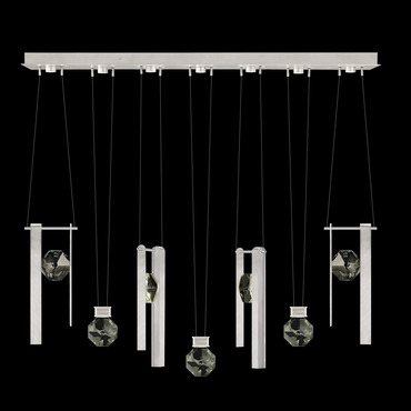 Aria 7 Bar/Drop Linear Multi Light Pendant | Fine Art Handcrafted Lighting at Lightology Aria 7 Bar/Drop Linear Multi Light Pendant